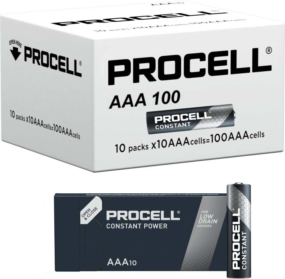 Duracell Procell Constant AAA LR03 PC2400 Batteries   Bulk Box of 100