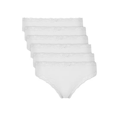 Jazz-Pants Slips NINA VON C. "6er Pack Damen Jazz Pant Multiple Packs", Damen, Gr. 46, weiß, Obermaterial: 95% Modal CMD. 5% Elasthan EL., Unterhosen