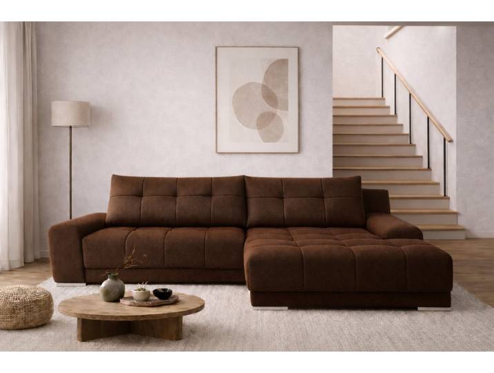 Kaiser Möbel Ecksofa mit schlaffunktion und bettkasten, Eckcouch WAVE, Ecksofa
