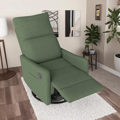 Manual Swivel Rocker Recliner Chair with 360° Swivel, Rocking & Reclining Function for Nursery, Living Room & Theater