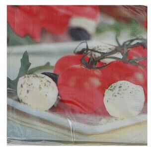 IH Casa Decor 20 Pack Luncheon 3 Ply Napkin Tomato And Cheese - Set of 6