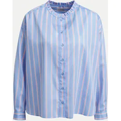 Oversized Bluse Gestreift Blau 36