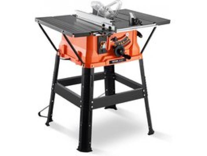 VEVOR Tischkreissäge mit Ständer, 254 mm, 1800 W Baukreissäge, 200 mm max. Schnittkapazität, 4800 U/min Schnittgeschwindigkeit, mit 24-Zahn-Sägeblatt, Gehrungssäge für Holzbearbeitung und Möbelbau