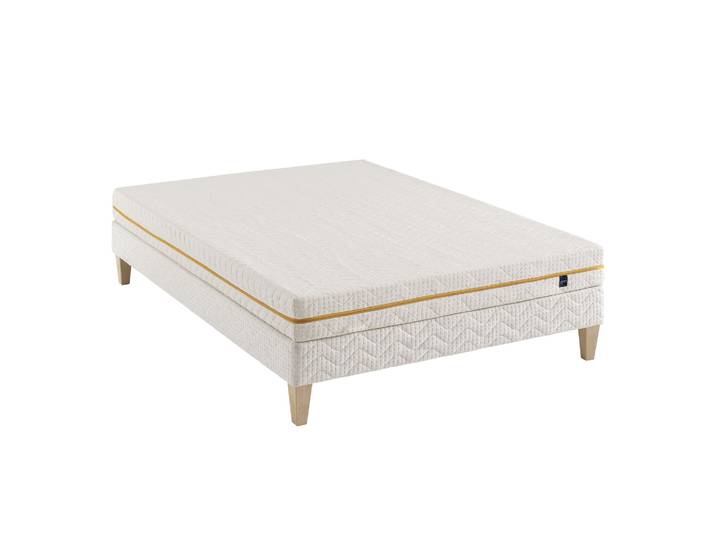 Ensemble matelas mousse recyclée, sommier et pieds Aube 400 - SOMEO 180x200