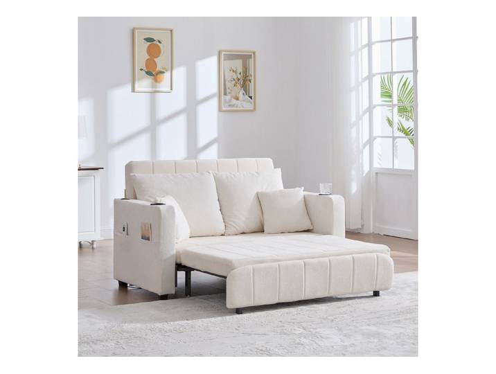 TavilaEcon Schlafsofa Multifunktionales Schlafsofa, Ausziehsofa mit praktischer Aufbewahrung, 1 Teile, mit USB-Ladefunktion und komfortablem Sitzgefühl