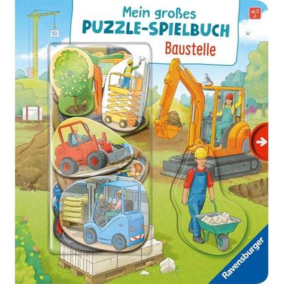 Mein großes Puzzle-Spielbuch - Baustelle, Gebundene Ausgabe von Emilie Jakobs, Ravensburger Verlag GmbH, 978-3-473-41860-2