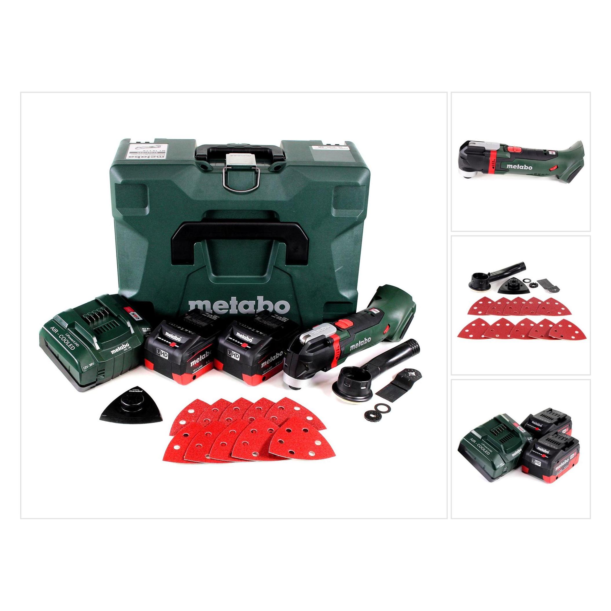 Metabo MT 18 LTX Akku Multitool 18V ( 613021840 ) OIS-/Starlock + 2x Akku 5,5Ah + Ladeger (Oszillationswerkzeug) (613021840)
