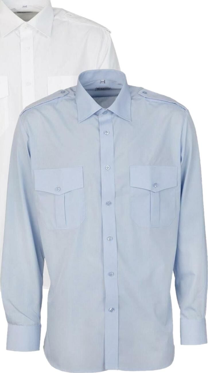 Angli 24 8300 30 Uniform L/s Classic+ Lyseblå 45-46