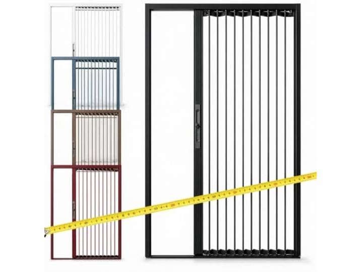 Custom Aluminum Folding Door, Clear Panel Room Divider with Lock Heavy‑Duty Aluminum Alloy Frame Clear Acrylic Panel, Interior Partition Door with Lock for Home & Commercial Use