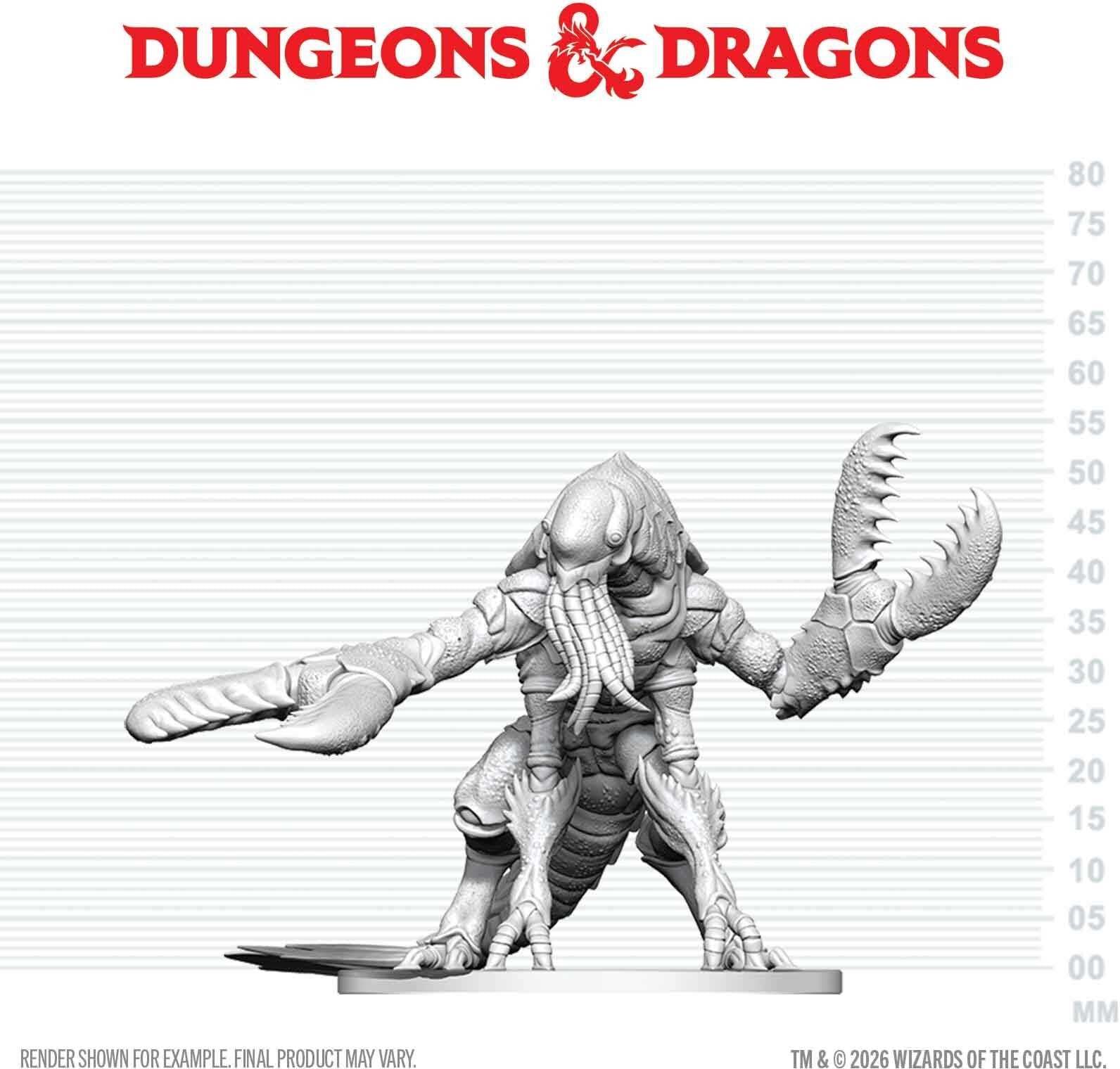 Wiz Kids LLC D&D; Nolzur's Marvelous Unpainted Miniatures: Chuul (W29) - Unpainted Fantasy Miniature for Dungeons & Dragons Games