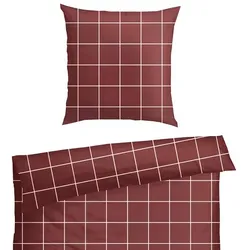 Schiesser Satin-Bettwäsche »Josh« - rostrot