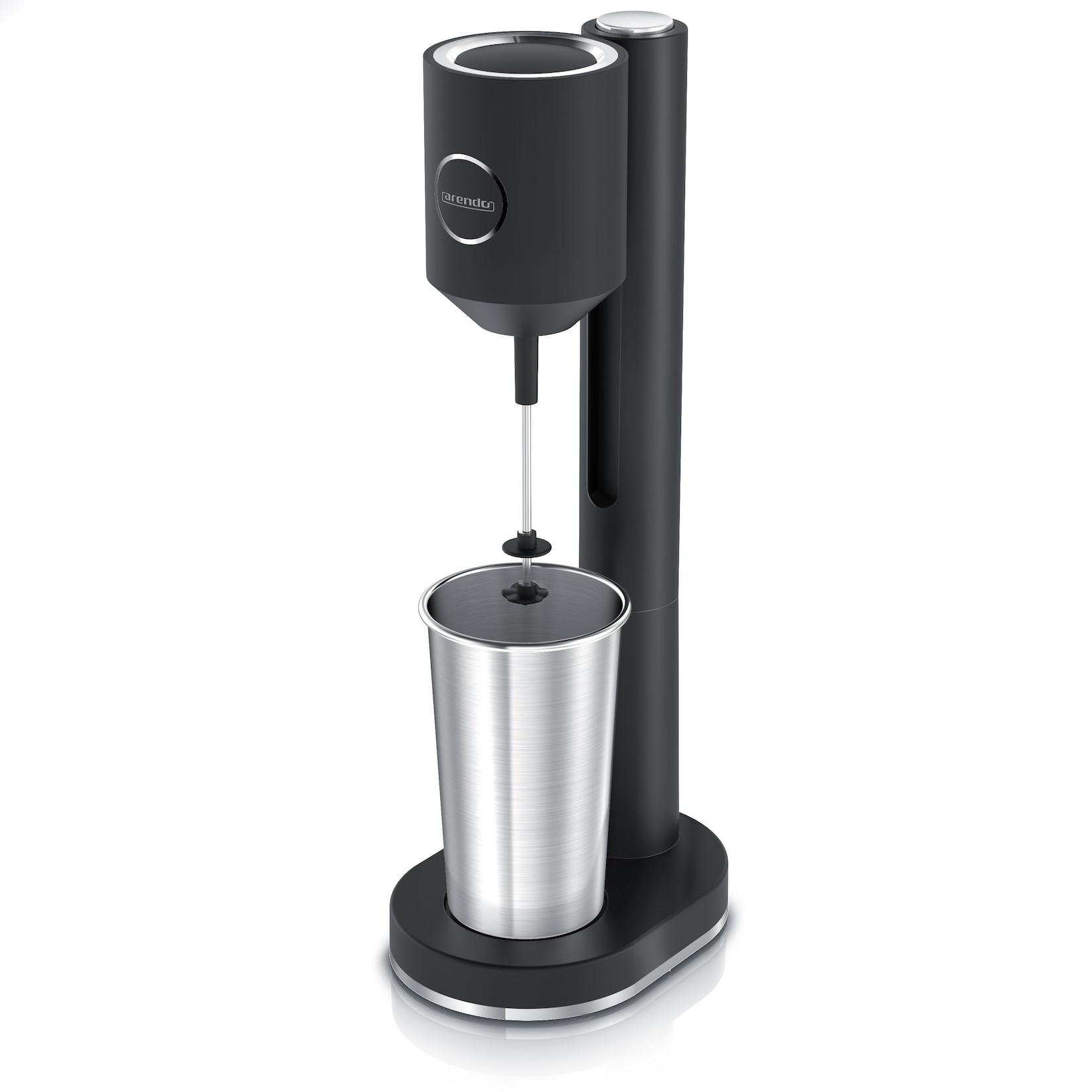 Arendo Standmixer, Elektrischer Getränkemixer, 22.000 U/min, 2 Stufen, 100 W, schwarz, für Shakes, Smoothies, Cocktails, Eiweißshaker