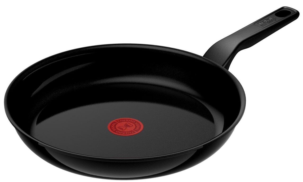 Tefal Renew universele ronde koekenpan, zwart, keramisch en aluminium, 2,588 liter