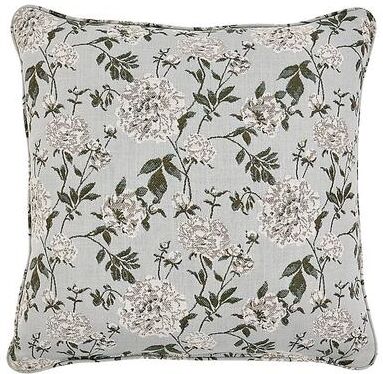 "Peonies Sunbrella Outdoor Pillow - Peonies Sky 12"" x 20"" - Ballard Designs"