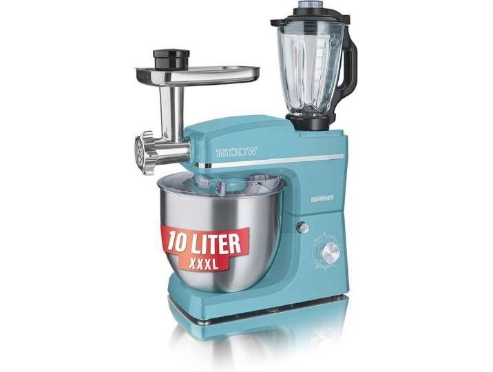 Heinrich´s Küchenmaschine, 1500 W, 10,00 l Schüssel, 6 Geschwindigkeiten, Multifunktional, XXXL