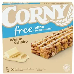 Corny 6er-Pack Müsliriegel »CORNY free weiße Schokolade« ohne Zuckerzusatz mehrfarbig