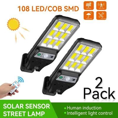 Uplifted Goods Solar Motion Sensor Wall Lamp For Outdoor Lighting 2 Pieces 9 Grid
