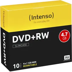 Intenso DVD+RW 4,7GB 10er SC Slim Case