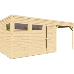 Bertilo Gartenhaus Cubus 3 Lounge - 19 mm naturbelassen
