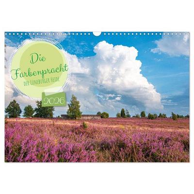 Die Farbenpracht der Lüneburger Heide (Wandkalender 2026 DIN A3 quer), CALVENDO Monatskalender