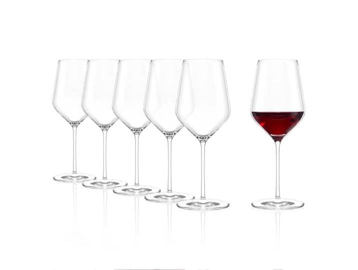 Stölzle Lausitz Starlight Rotweingläser Rotweinkelche 510 ml, 6er-Set Hochwertige Rotweingläser und edle Rotweinkelche für Rotwein, aus bleifreiem Kristallglas, stoßfest & spülmaschinengeeignet