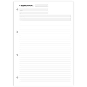 notizblock24 Gesprächsnotiz 1302020602 liniert, A4, weiß, 5 Blöcke à 50 Blatt