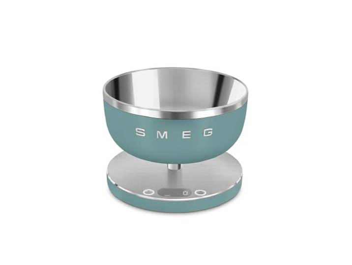 Smeg: Digitale keukenweegschaal mat groen - mat - draagkracht tot 5 kilogram