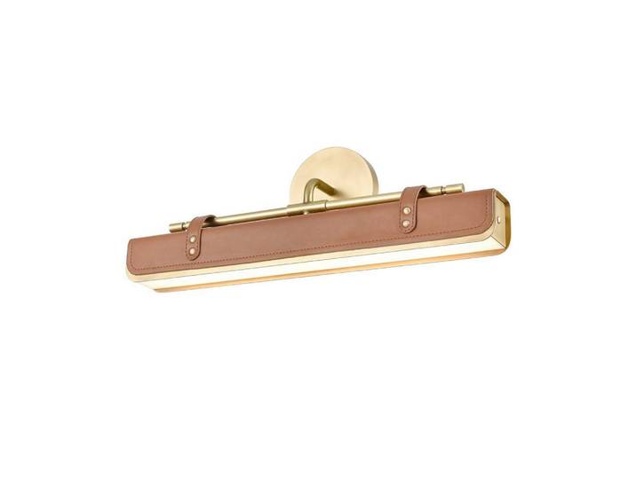 Elstead Lighting Led-Wandleuchte, Messingfarben, Metall, Kunststoff, Leder, Longlife-Leder, G, 50.2x18.2 cm, Lampen & Leuchten, Innenbeleuchtung, Wandlampe, Wandlampen