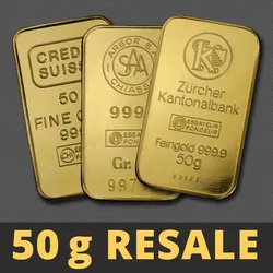 Goldbarren 50g "Resale" (div. Hersteller)