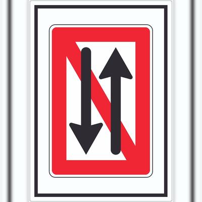 HB-Druck Begegnen und überholen verboten Symbol Aufkleber A3 (297x420mm)