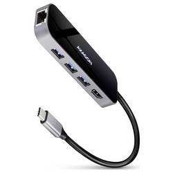 AXAGON HMC-6GL USB-Hub 6 Port USB-A (USB 3.0), USB-C®, HDMI®, RJ45 USB 3.0 5 GBit/s mit zusätzlichem USB-C®-Eingang