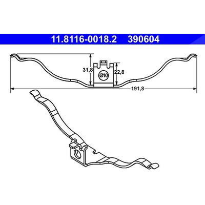 Ate Feder, Bremssattel [Hersteller-Nr. 11.8116-0018.2] für Audi