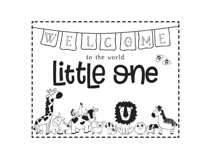 Rayher Stempel Welcome Little One 10 × 8 cm