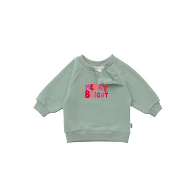 Sweatshirt LILIPUT "Merry Bright", Mädchen, Gr. 74/80, grün (hellgrün), 80% Baumwolle, 20% Polyester, bedruckt, normal, Rundhals, Sweatshirts Sweatshirt, mit niedlichem Frontprint
