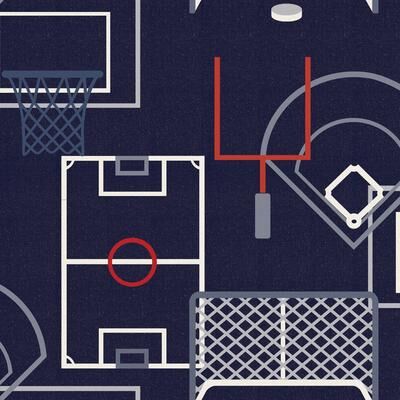 Veer Decor Sports Play Zone Peel and Stick Wallpaper