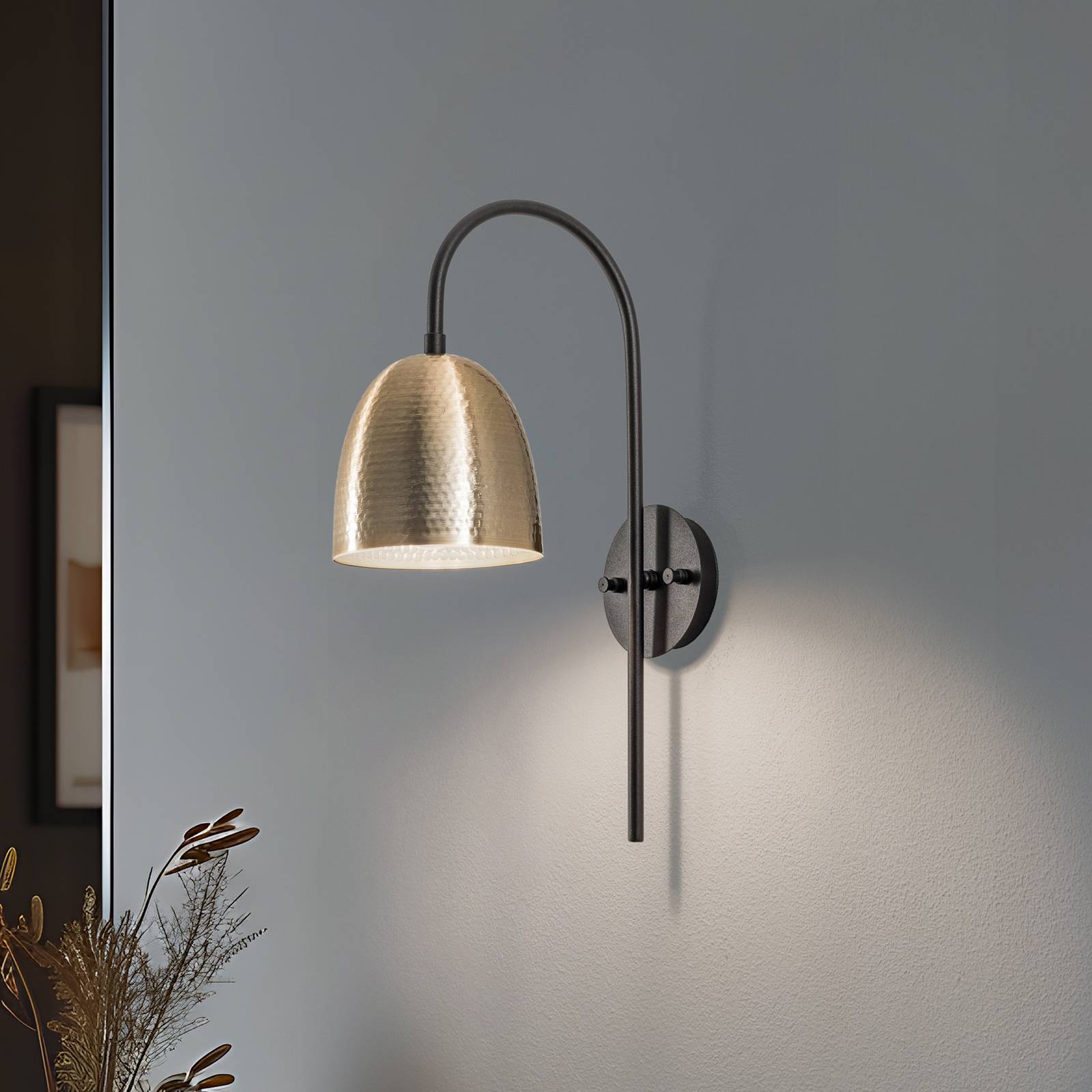 Wandlampe Tattoo 3321 Opviq, dimmbar, bronze / altmessing, für Wohn- / Esszimmer, Metall, Wandleuchte, Wandlampe Innen