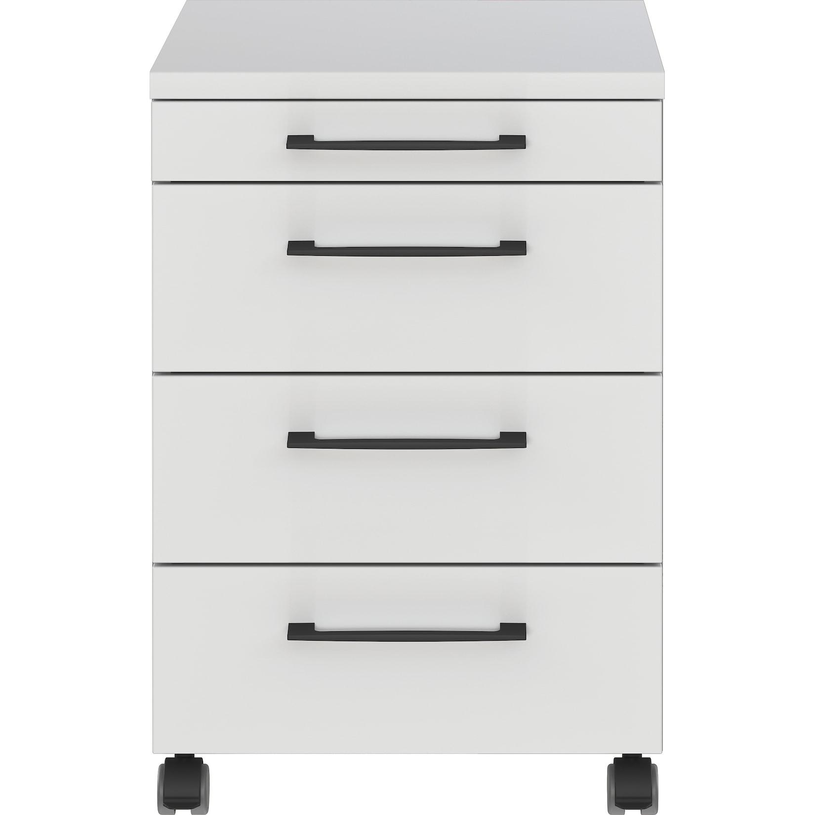Germania Rollcontainer 4251-69 GW-Profi, in Lichtgrau, mit Utensilienfach, 42 x 61 x 49 cm (BxHxT)