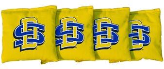 Skip's Garage South Dakota State Jackrabbits Yellow Cornhole Bags