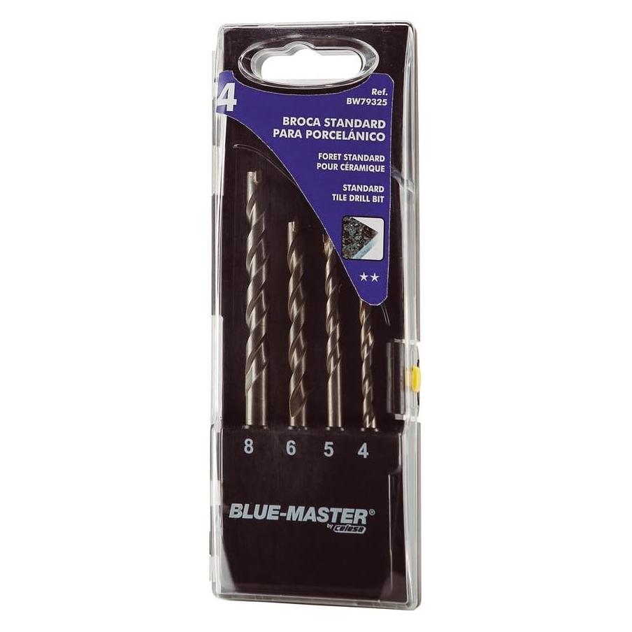 Bluemaster Standard porcelain drill bits ø4-5-6-8 mm, set of 4 pieces (70296923)