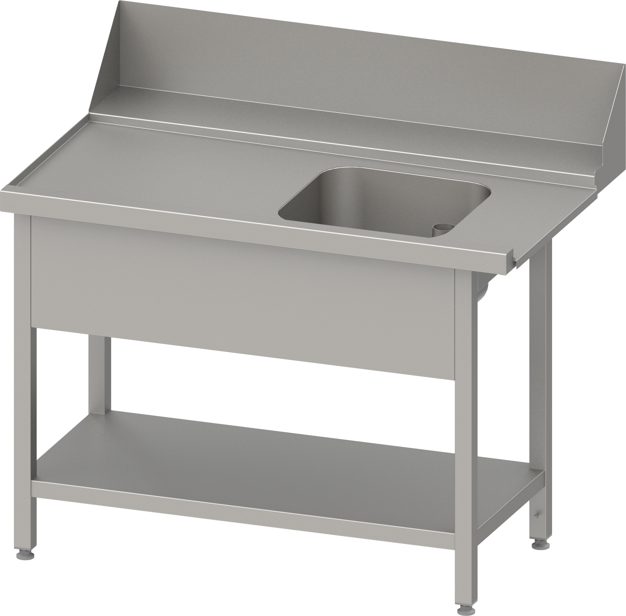 Zulauftisch - Gefälle - GB - Becken - 1100x750 - links - AK 200mm