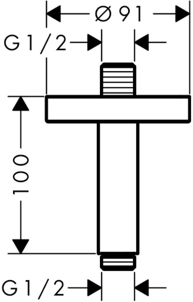 Axor ShowerSolutions Deckenanschluss 10 cm