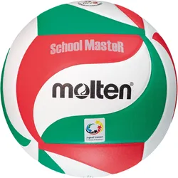 molten School MasteR Volleyball V5M-SM weiß/grün/rot 5