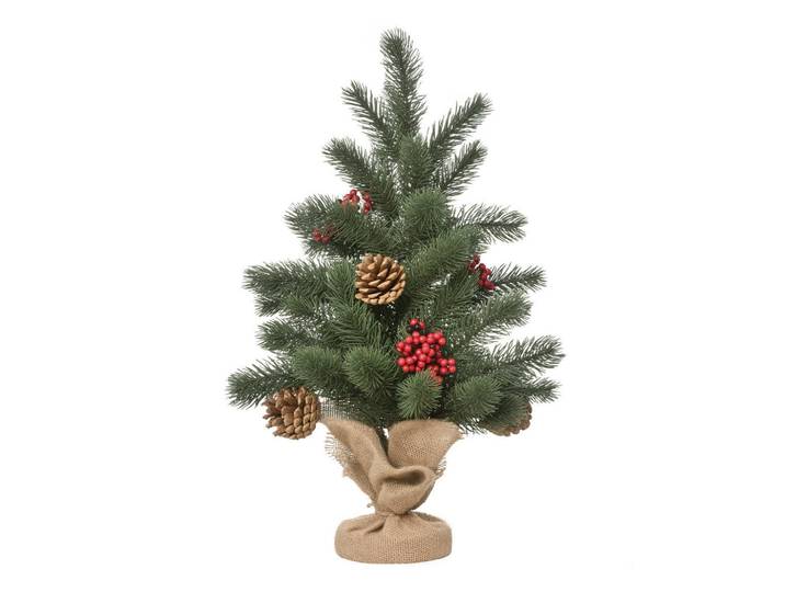 ComfortXL Weihnachtsbaum De-41616 Mini 50 cm, inkl. Schmuck und roten Beeren Grün/Mehrfarbig, Kunststoff, 50 cm, Dekoration, Weihnachtsdekoration, Christbäume & Zubehör