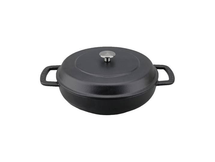 Combekk Sauteuse Combekk Enameled en fonte émaillée Ø28 cm Black-silver knob