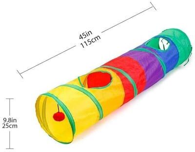 Uplift Picks Foldable Interactive Cat Tunnel Toy With Multiple Holes For Kittens And Rabbits e