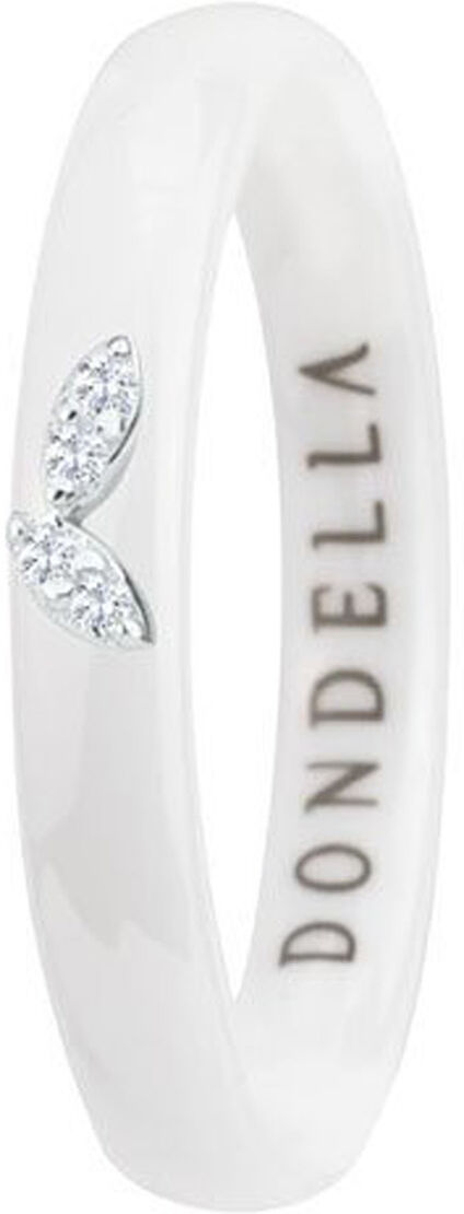DONDELLA Ceramic Leaves White Ring (3mm)