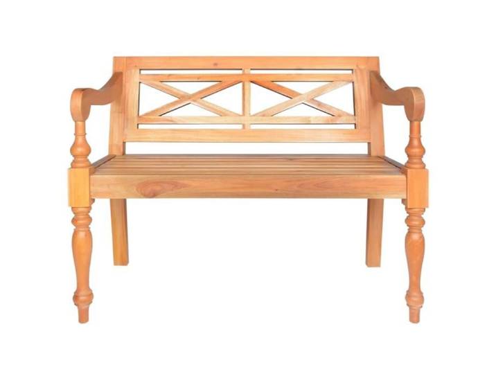Banc - BATAVIA - Batavia 98 cm - Bois massif - Marron clair - Intérieur