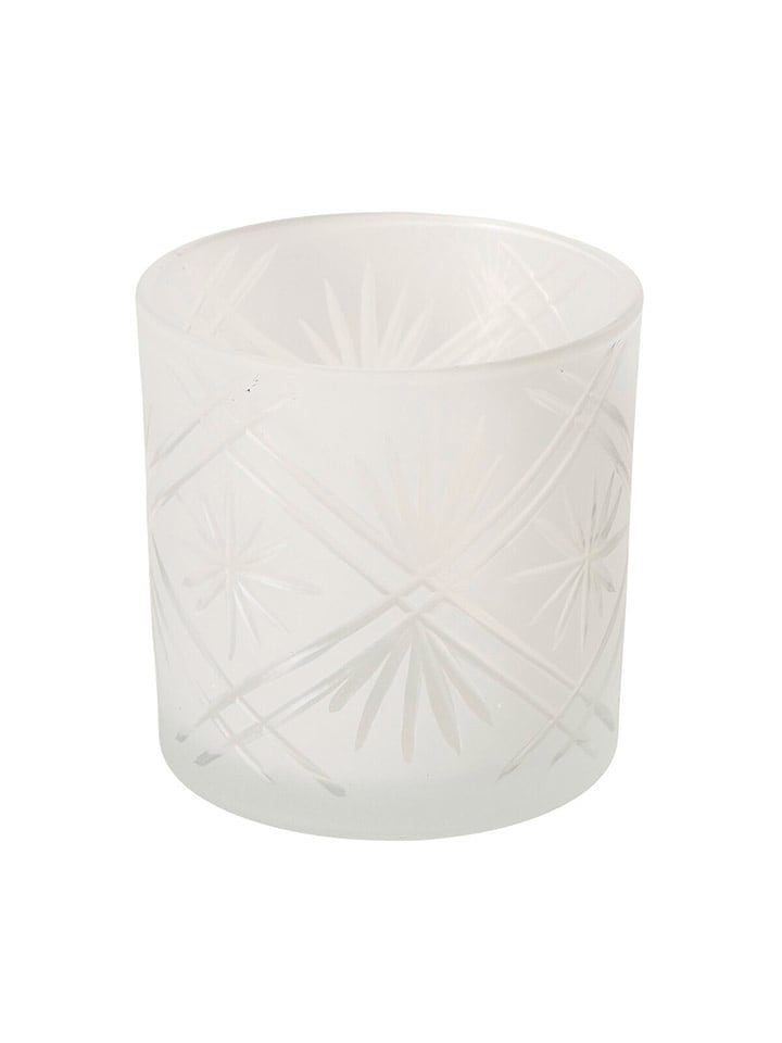 Boltze Windlicht "Carvo" in Weiß - (H)10 cm - onesize