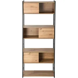 BÜCHERREGAL mit 3 Schiebetüren 40/196,5/80 cm