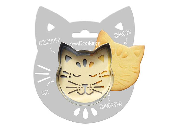 Emporte-pièce et embosseur Chat Scrapcooking